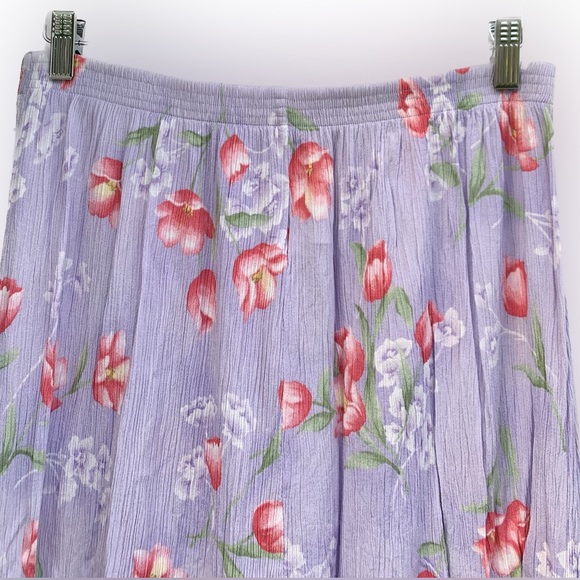 Lavender Floral Midi Skirt - Picture 8 of 8